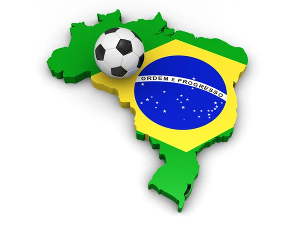 Бразильский футбол — стоковое фото