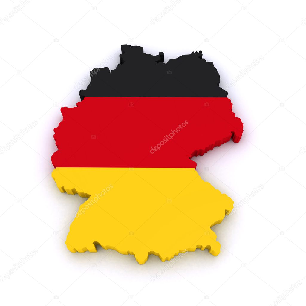 3d map of Germany — Stock Photo © devke #7346679