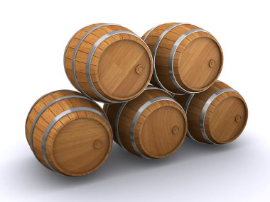 Wine barrels clipart