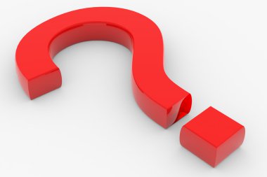 Red question sign clipart