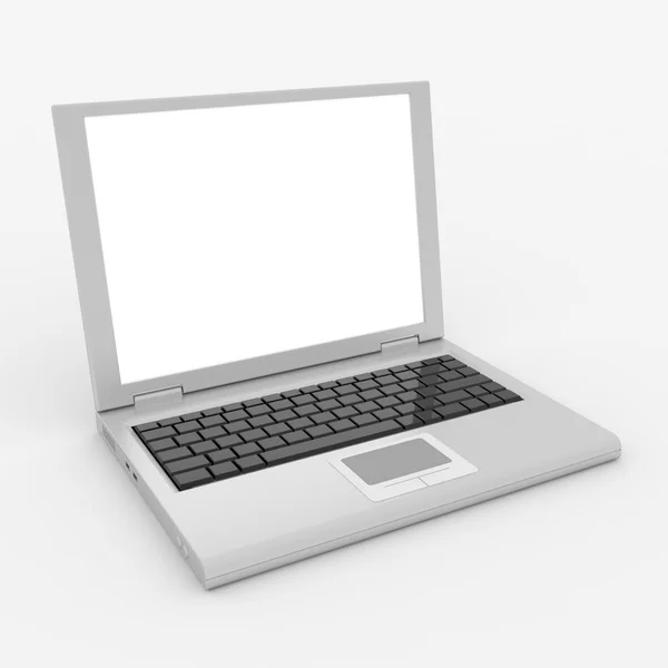 白で隔離されるラップトップ コンピューター. — ストック写真
