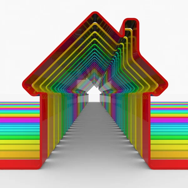 Colorful house shapes. — Stock Photo, Image
