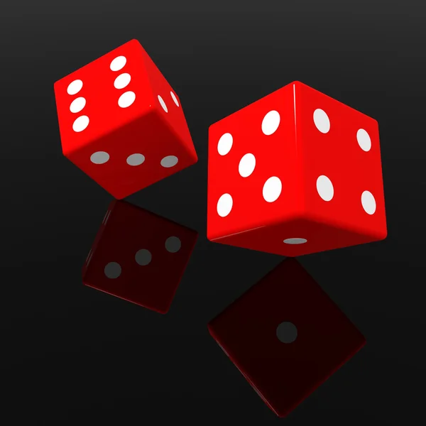 Red dices — Stock Photo, Image