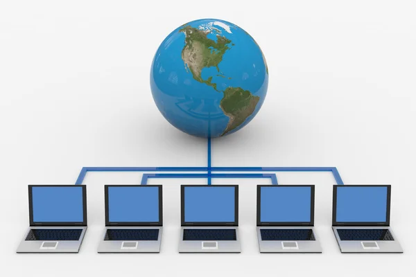 Globální počítačovou síť. — Stock fotografie