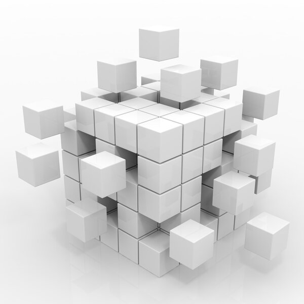 Cube assembling from blocks