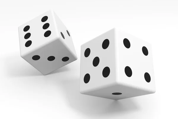 White dices — Stock Photo, Image