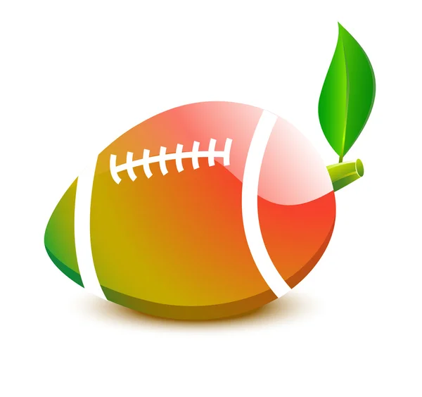 Ball for Rugby football - a papaya — Stock Vector
