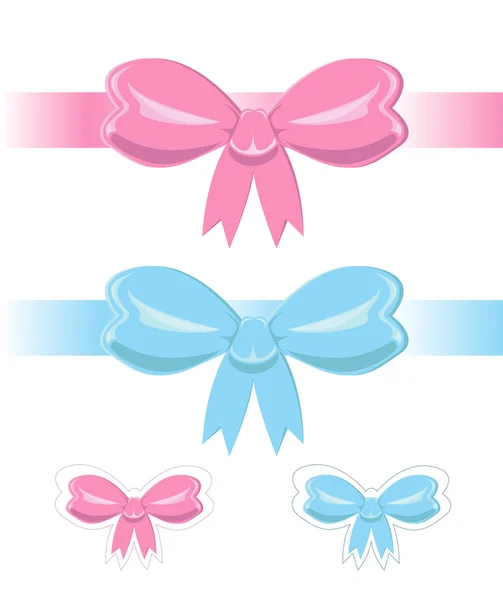 Set of bows — Stock Vector