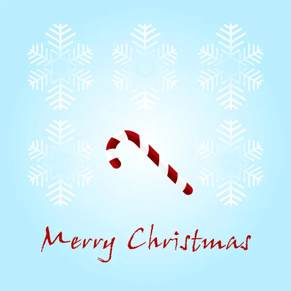 Χριστουγεννιάτικη κάρτα με ζαχαρένια καραμέλα — Διανυσματικό Αρχείο