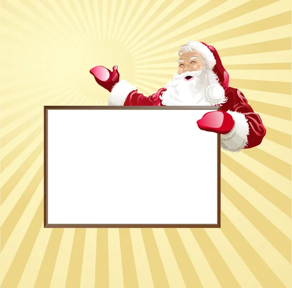 Christmas card wiht Santa — Stock Vector