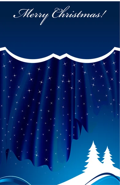クリスマスの夜背景 — ストックベクタ