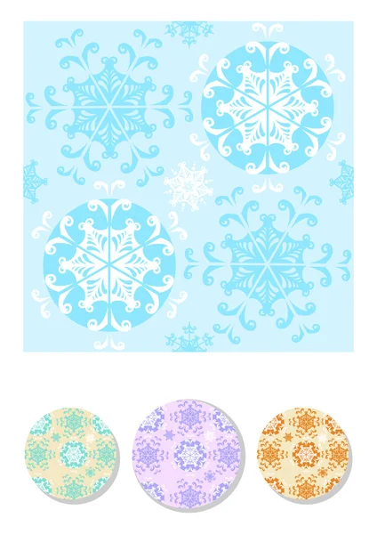 Abstract seamless snowflake — Stock Vector