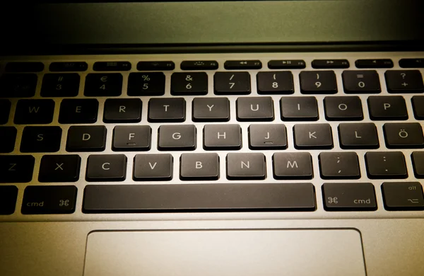 键盘平方在白色背景上的黑色按钮 — 图库照片