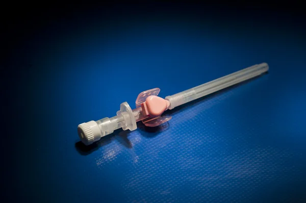 Cannula maded from plastic laying in studio — Stock Photo, Image