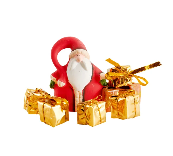 Санта-Клаус и рождественские украшения — стоковое фото