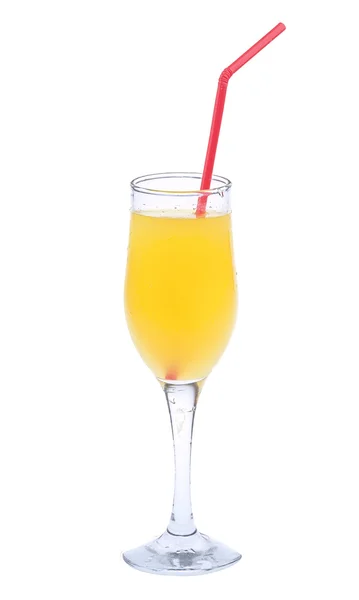 Full glass of orange juice isolated — Stock Photo, Image