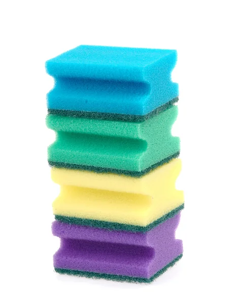 Esponjas coloridas isoladas — Fotografia de Stock