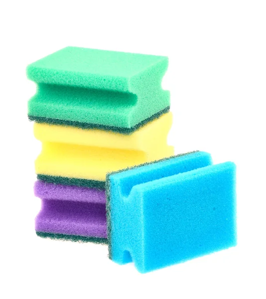 Esponjas coloridas isoladas — Fotografia de Stock