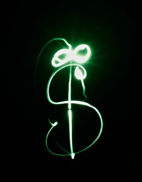 The dollar symbols from the lights — Stock Photo, Image