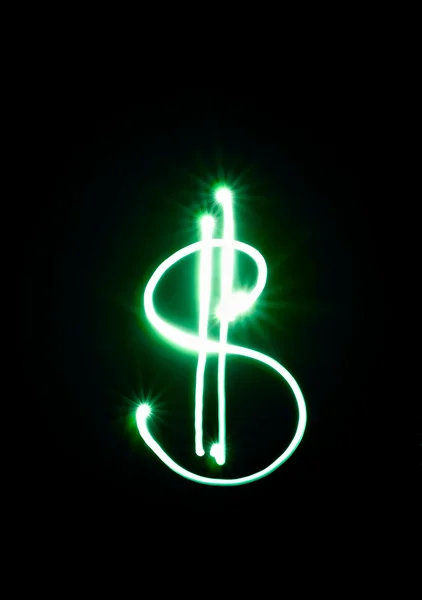 Dollarn symboler från lamporna — Stockfoto