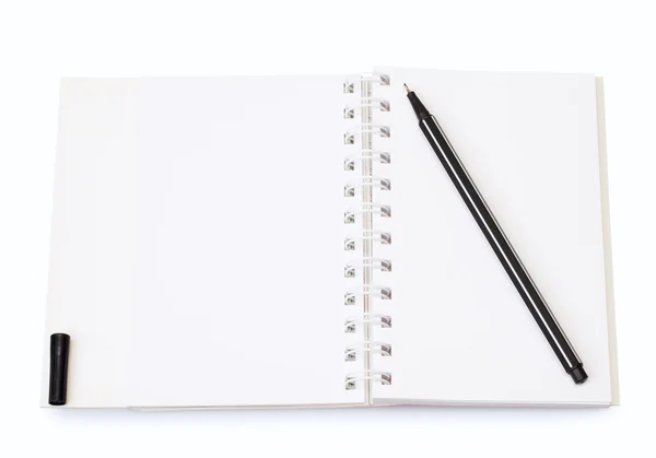 Opened planner with pen — Stock Photo, Image