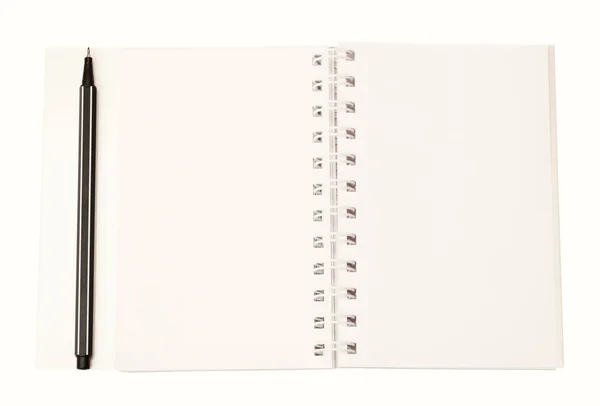 Opened planner with pen — Stock Photo, Image
