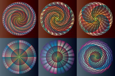 Multicolored Rainbow Circles clipart