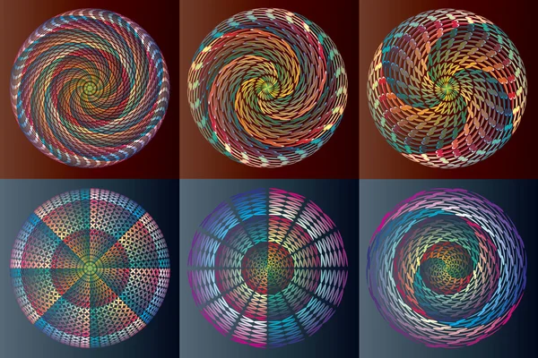 Cercles multicolores arc-en-ciel — Image vectorielle