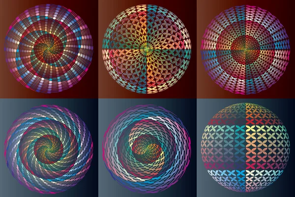 Cercles multicolores arc-en-ciel — Image vectorielle