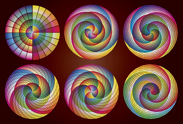 Multicolored Rainbow Circles — Stock Vector