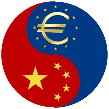 China and the Euro crisis clipart