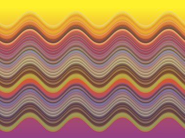 Waves in full color range clipart