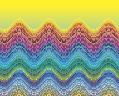 Waves in full color range clipart