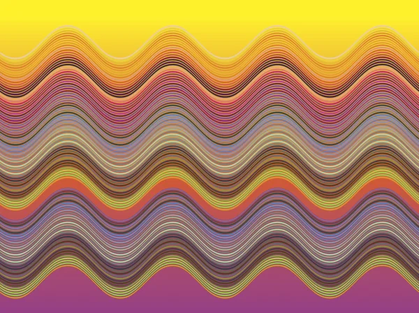 Волны в полной цветовой гамме — стоковый вектор