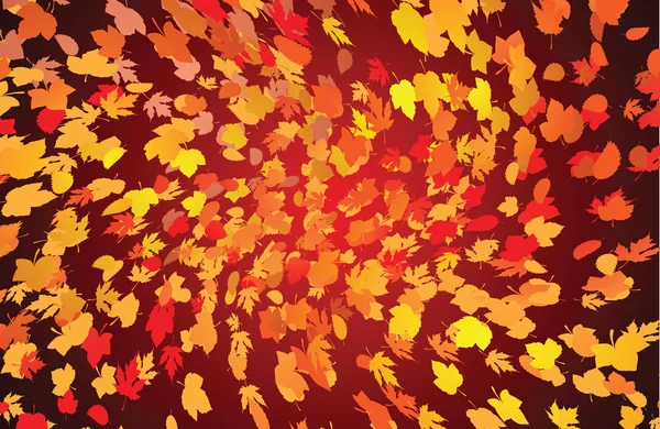 Фон из осенних листьев — стоковый вектор