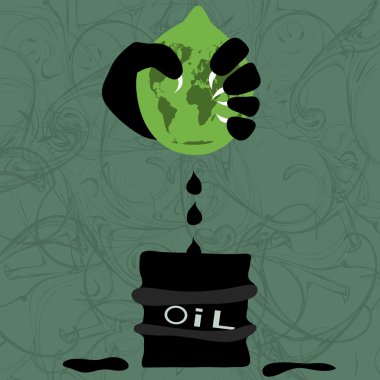 Extraction of oil clipart