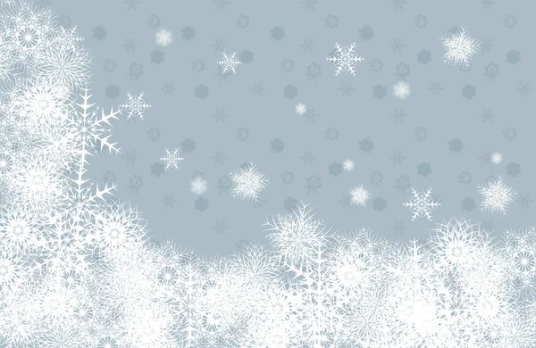 Fondo de Navidad con copos de nieve — Vector de stock