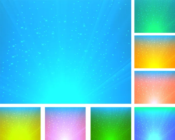 Sada barevných abstraktní pozadí — Stockový vektor