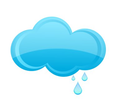 cam yağmur bulutu işareti mavi renk