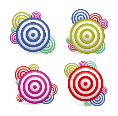 Abstract cretive and colored symbols set clipart