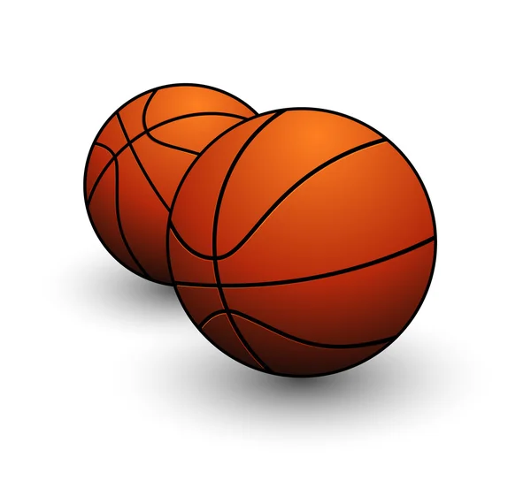 Bola de basquete sinal cor de laranja — Vetor de Stock