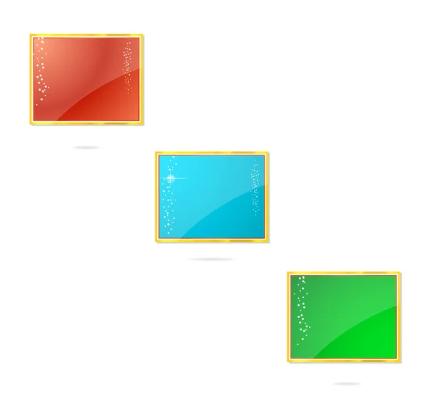 优雅彩色矩形标记符号集 — 图库矢量图片