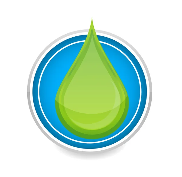 Символ екологічного краплі зеленої природи — стоковий вектор