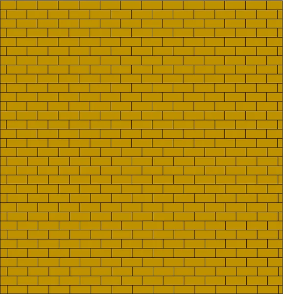 Brick wall testure yellow color isolated — Stock Vector