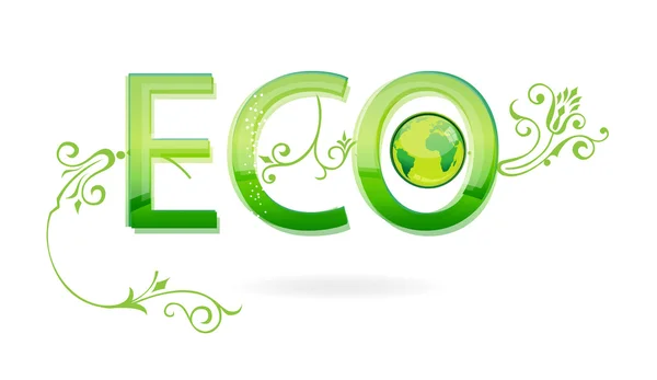 Абстрактный зелёный эко-символ — стоковый вектор