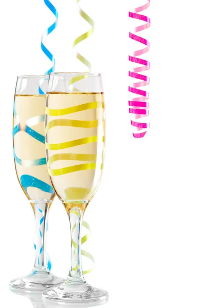 Två glas champagne — Stockfoto