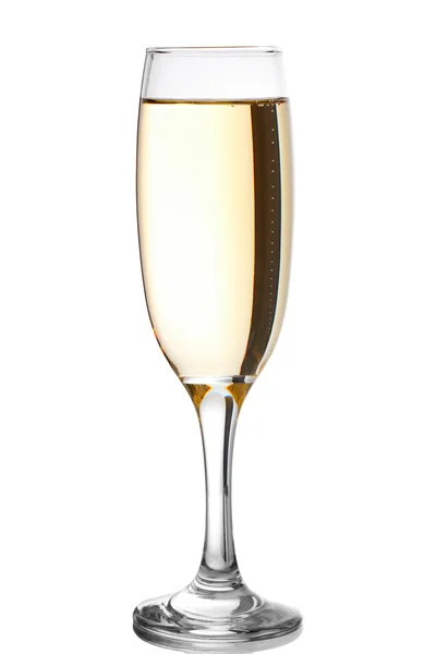 Glas Champagner isoliert auf weißem Hintergrund — Stockfoto