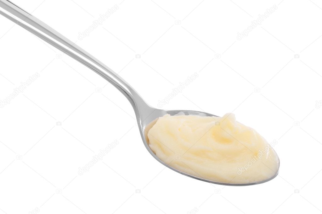 Mashed potatoes in a spoon