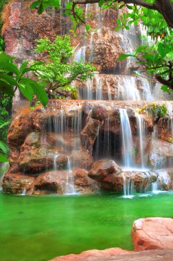 Waterfall in nature. clipart