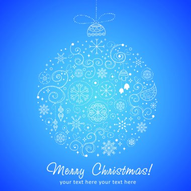 Stylized design Christmas decoration clipart